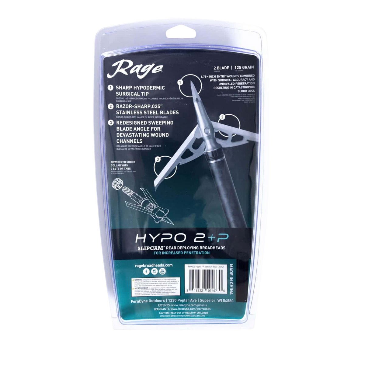 Rage Hypo 2 +P - 100 Grain