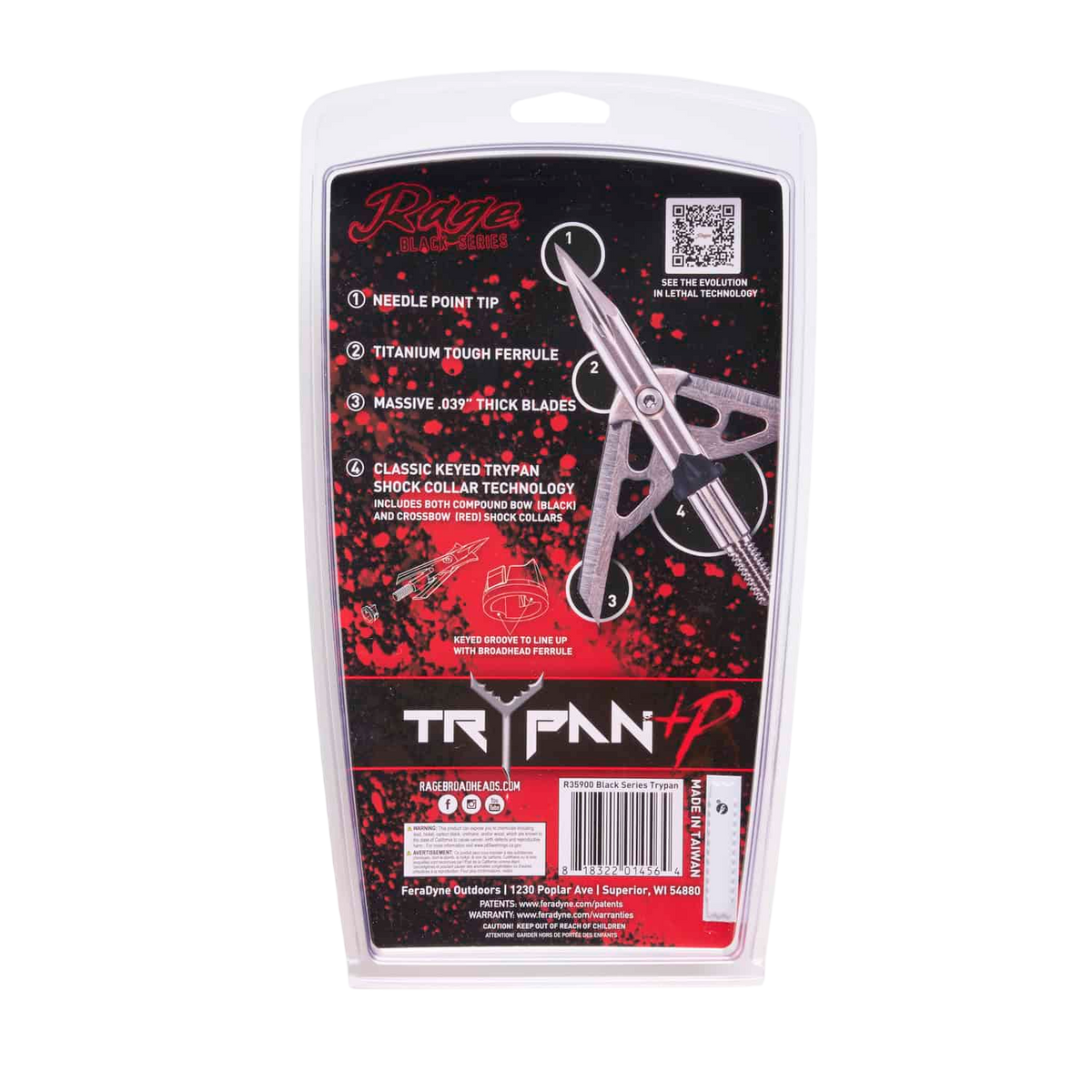 Rage Black Series Trypan 1.75in 3pk