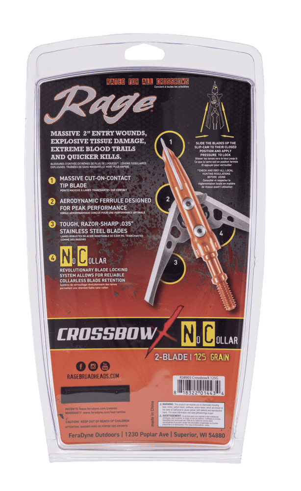 Rage 2 Blade Rage Crossbow X NC - 125 Grain