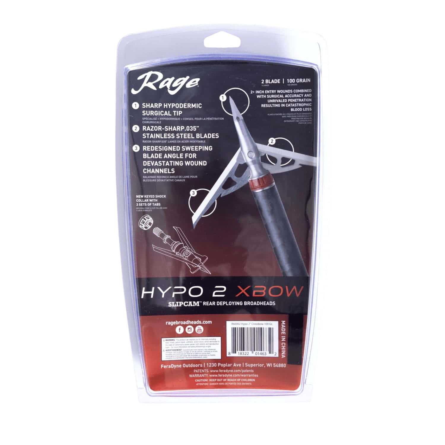 Rage Hypo 2 Crossbow - 100 Grain