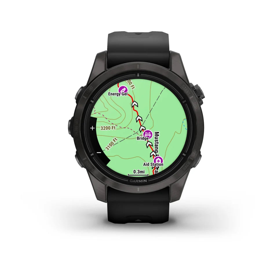Garmin epix Pro (Gen 2) Sapphire Edition 42 mm Carbon Gray DLC Titanium with Black Band