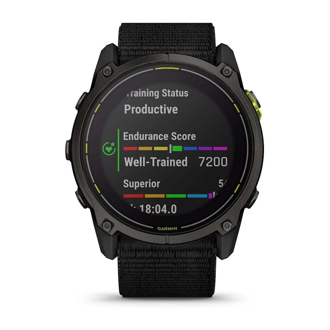 Garmin Enduro 3 Carbon Gray DLC Titanium with Black Ultrafit Nylon Strap