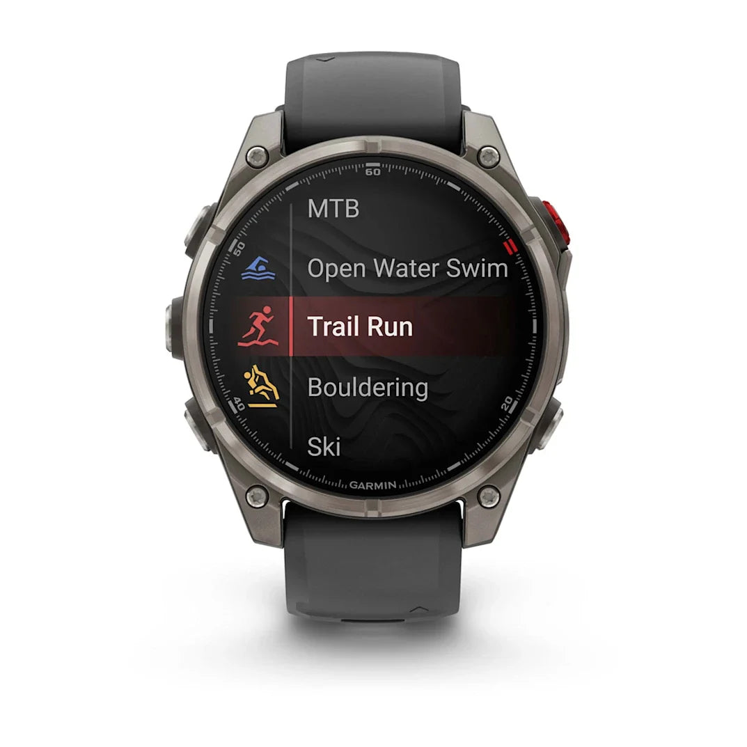 Garmin fēnix 8 Pro 47 mm AMOLED Sapphire Titanium with Graphite / Black Silicone Band