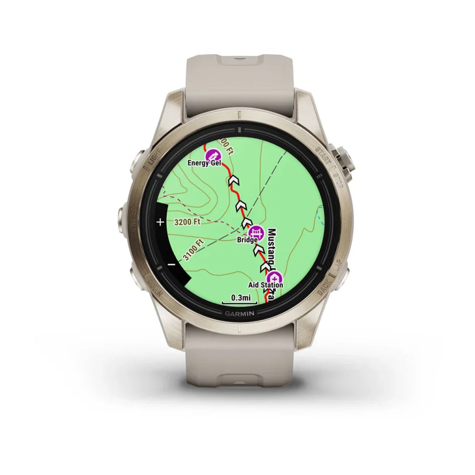 Garmin epix Pro (Gen 2) – Sapphire Edition Soft Gold with Light Sand Band 42 mm