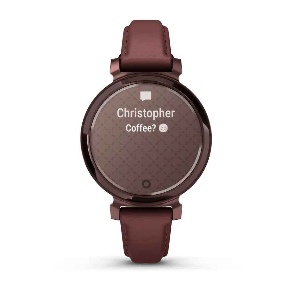 Garmin Lily 2 Classic Dark Bronze with Mulberry Leather Band Smartwatch