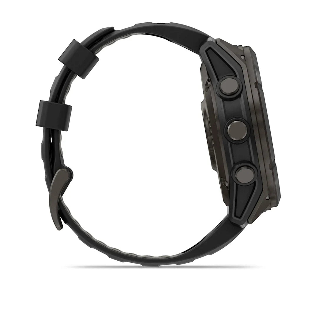 Garmin fēnix 8 Pro 51 mm MicroLED Sapphire Carbon Gray DLC Titanium with Black/Pebble Gray Silicone Band