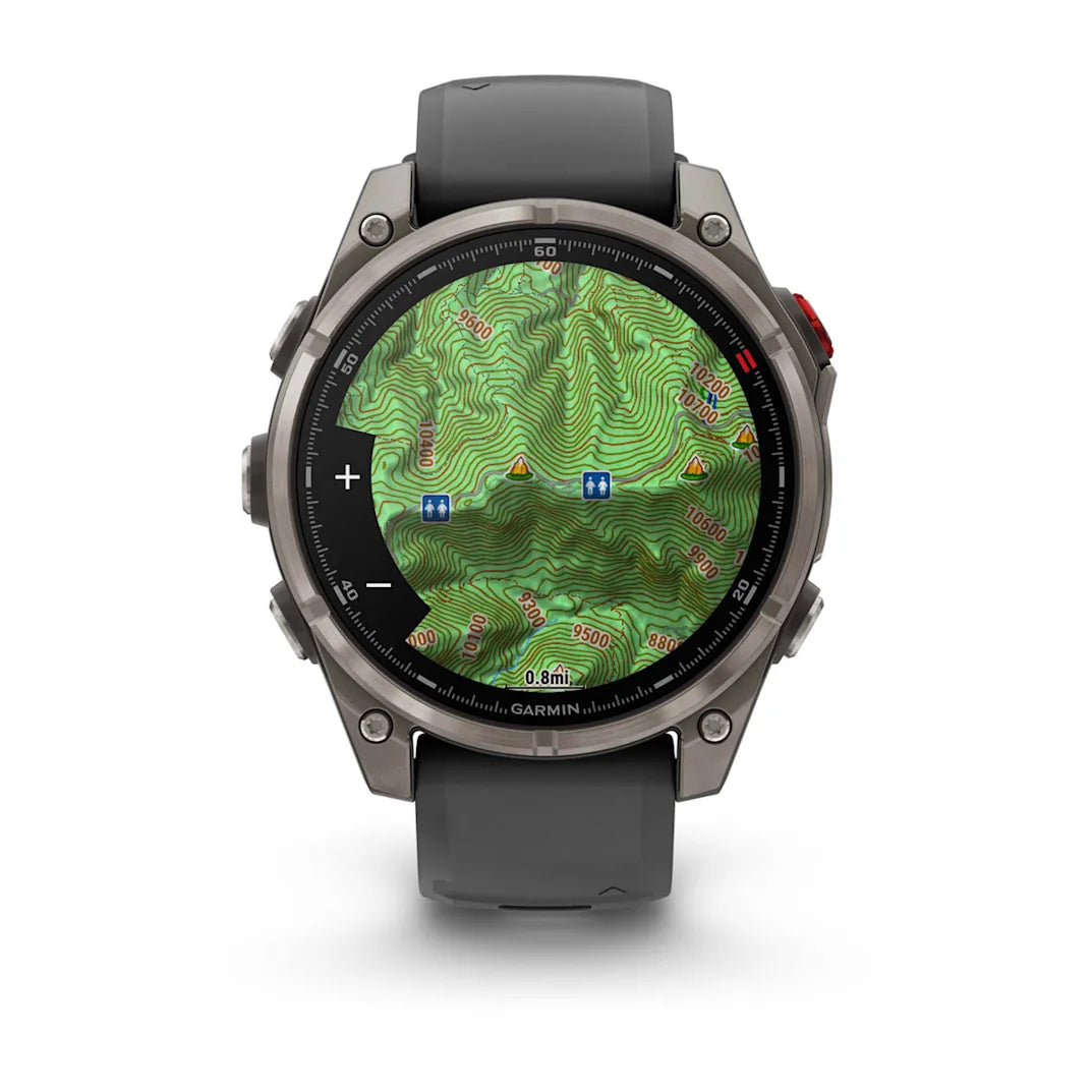 Garmin fēnix 8 Pro 47 mm AMOLED Sapphire Titanium with Graphite / Black Silicone Band