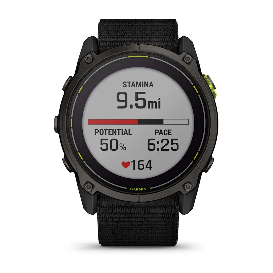 Garmin Enduro 3 Carbon Gray DLC Titanium with Black Ultrafit Nylon Strap