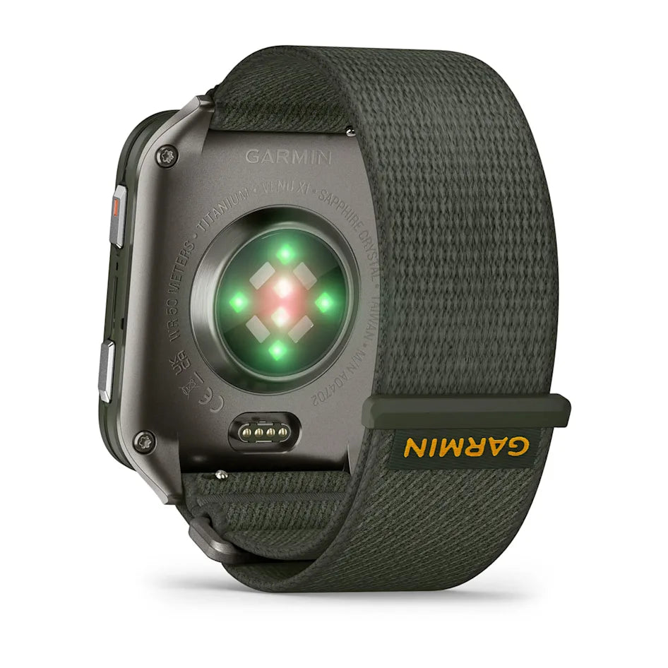 Garmin Venu X1 Moss with Titanium Caseback and Moss ComfortFit Nylon Band Smartwatch
