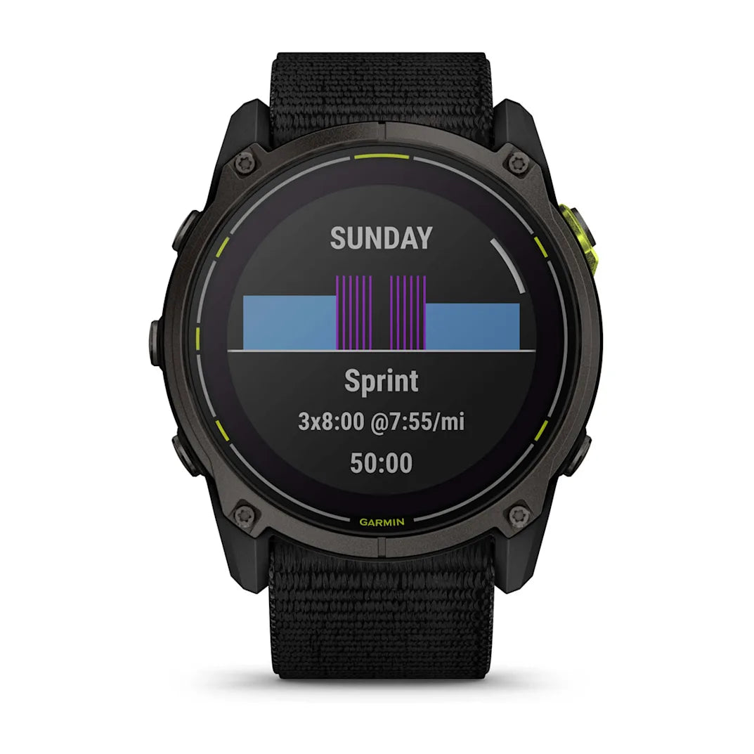 Garmin Enduro 3 Carbon Gray DLC Titanium with Black Ultrafit Nylon Strap