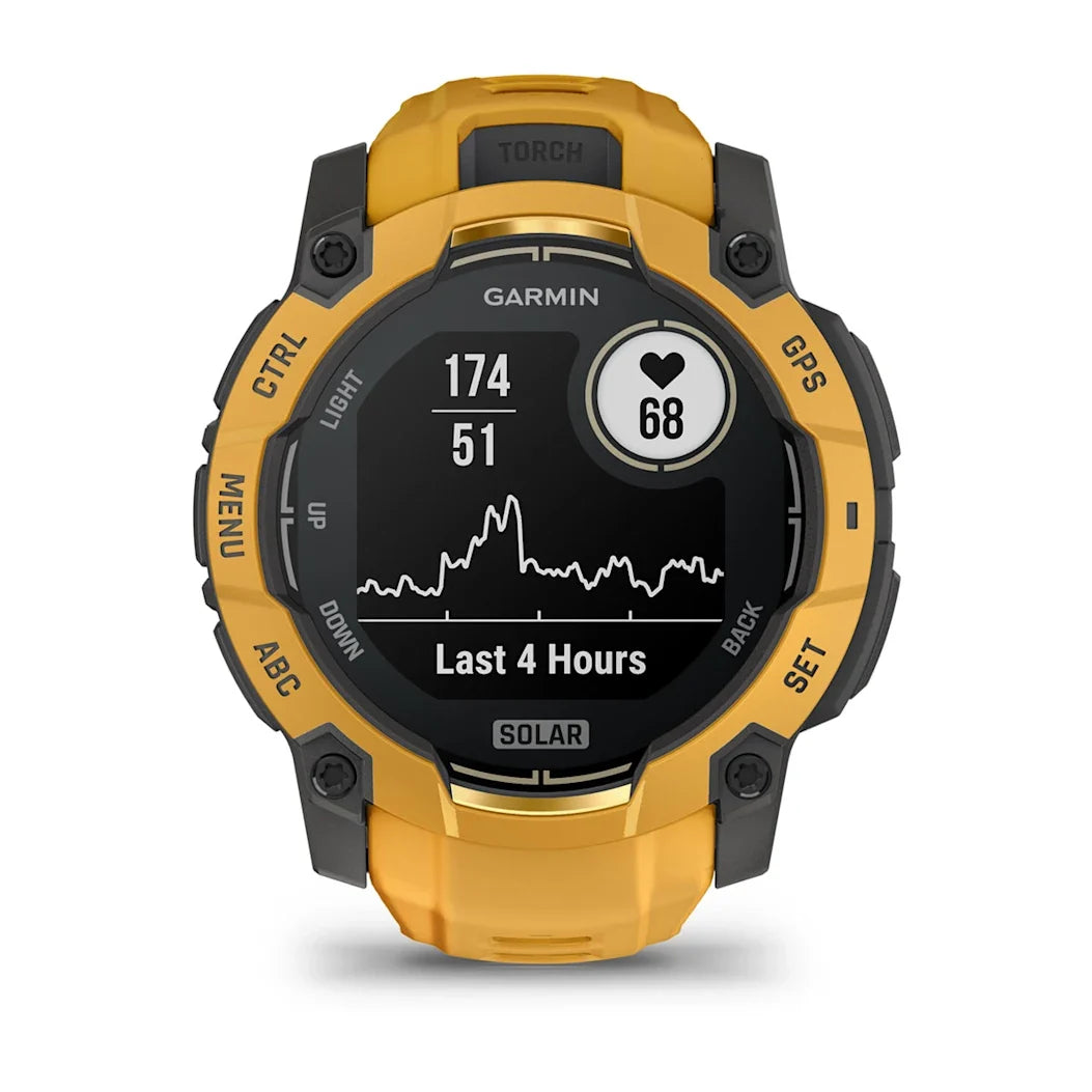 Garmin Instinct 3 – 50 mm Solar Sunburst with Sunburst / Gray Band