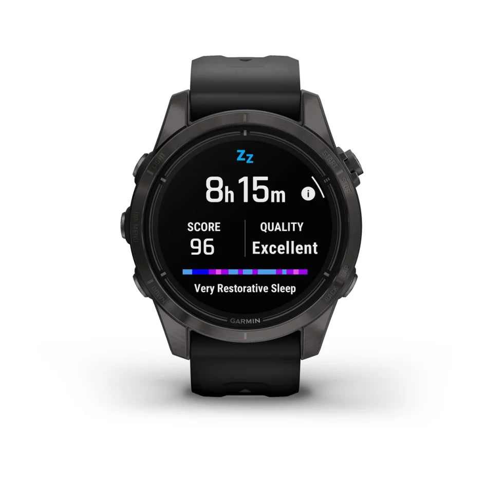 Garmin epix Pro (Gen 2) Sapphire Edition 42 mm Carbon Gray DLC Titanium with Black Band