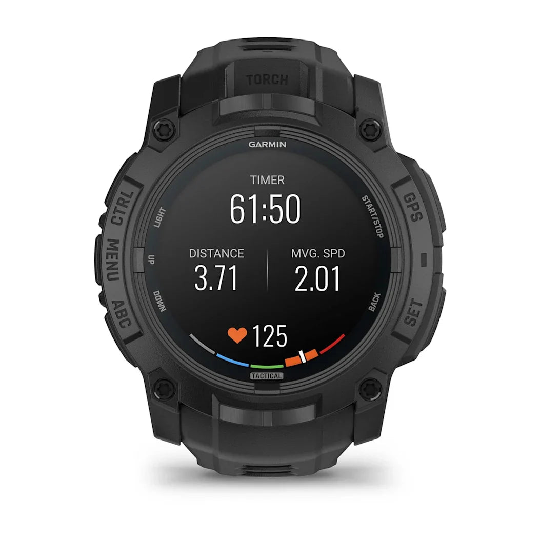 Garmin Instinct 3 – 50 mm AMOLED Tactical Edition Black with Black Band