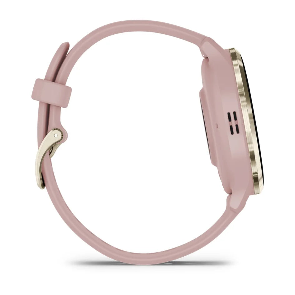 Garmin Venu 3S Soft Gold Stainless Steel Bezel with Dust Rose Case and Silicone Band Smartwatch