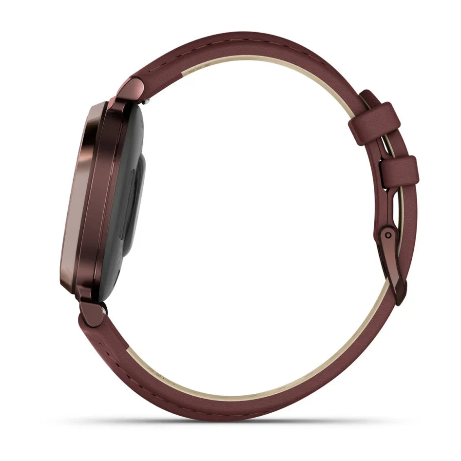 Garmin Lily 2 Classic Dark Bronze with Mulberry Leather Band Smartwatch