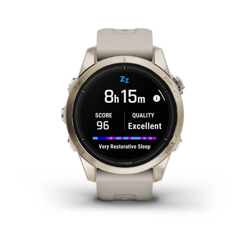 Garmin epix Pro (Gen 2) – Sapphire Edition Soft Gold with Light Sand Band 42 mm