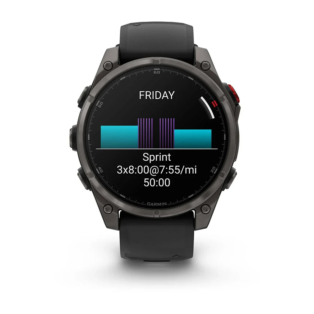 Garmin fēnix 8 Pro 47 mm AMOLED Sapphire Carbon Gray DLC Titanium with Black / Pebble Gray Silicone Band