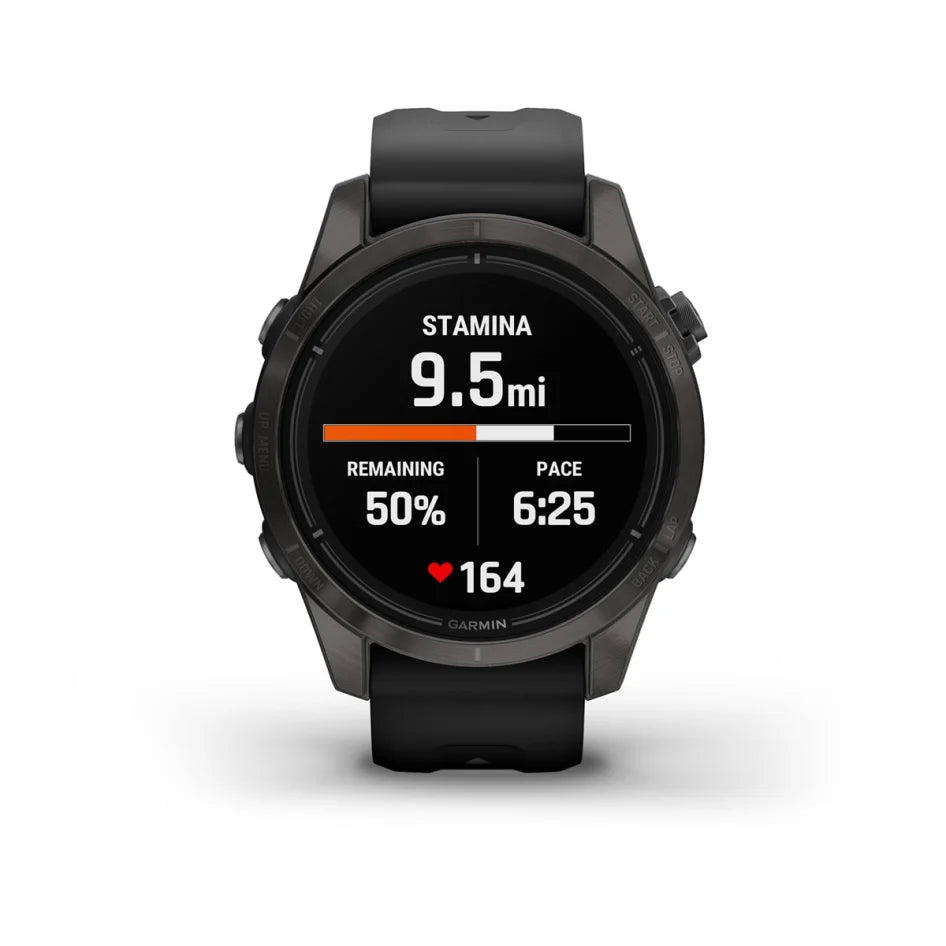 Garmin epix Pro (Gen 2) Sapphire Edition 42 mm Carbon Gray DLC Titanium with Black Band