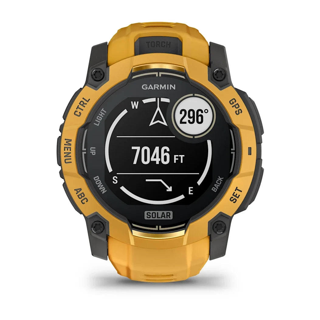 Garmin Instinct 3 – 50 mm Solar Sunburst with Sunburst / Gray Band