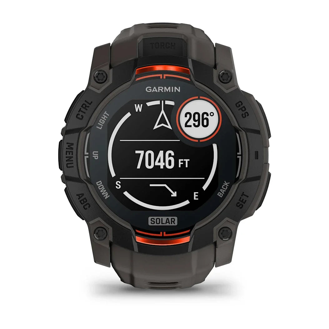 Garmin Instinct 3 – 50 mm Solar Black with Charcoal Band