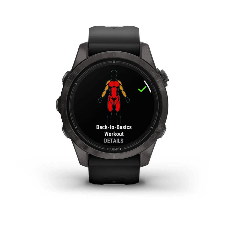 Garmin epix Pro (Gen 2) Sapphire Edition 42 mm Carbon Gray DLC Titanium with Black Band