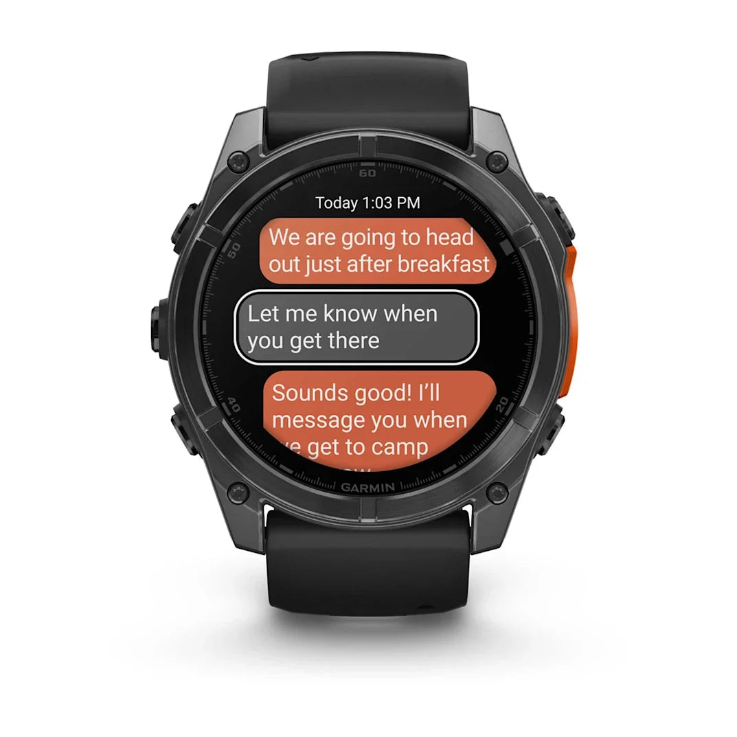 Garmin fēnix 8 – 51 mm AMOLED Slate Gray with Black Silicone Band