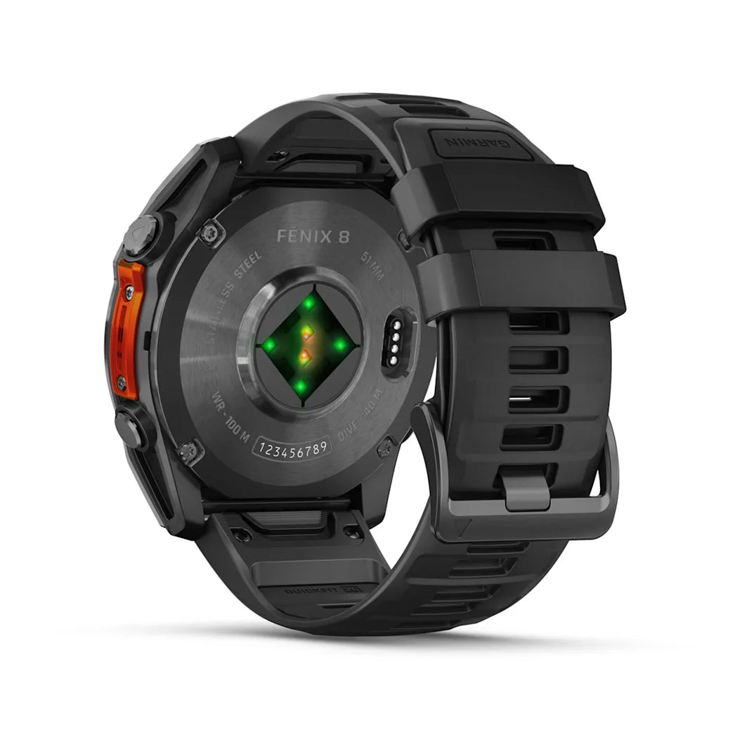 Garmin fēnix 8 – 51 mm AMOLED Slate Gray with Black Silicone Band