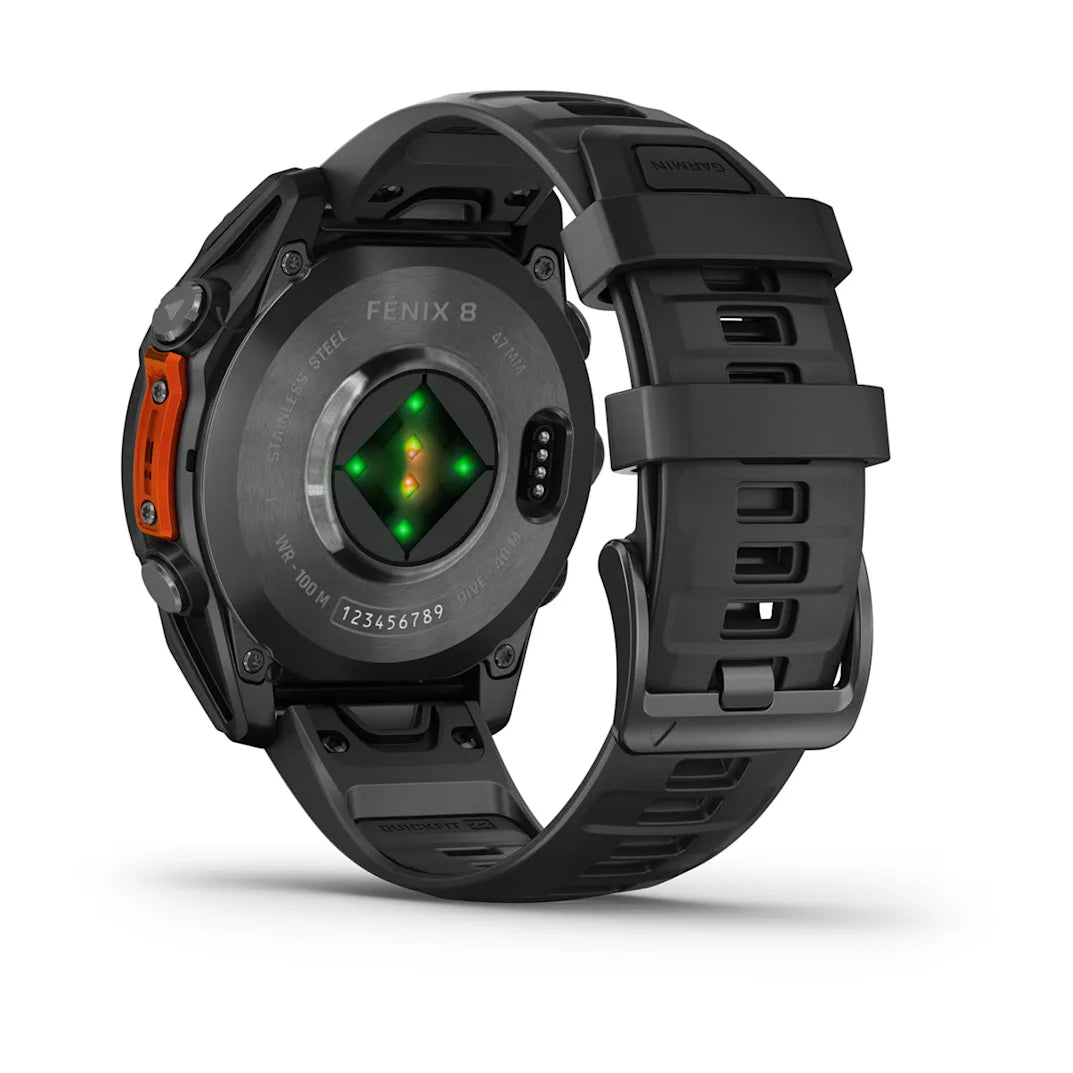 Garmin fēnix 8 – 47 mm AMOLED Slate Gray with Black Silicone Band