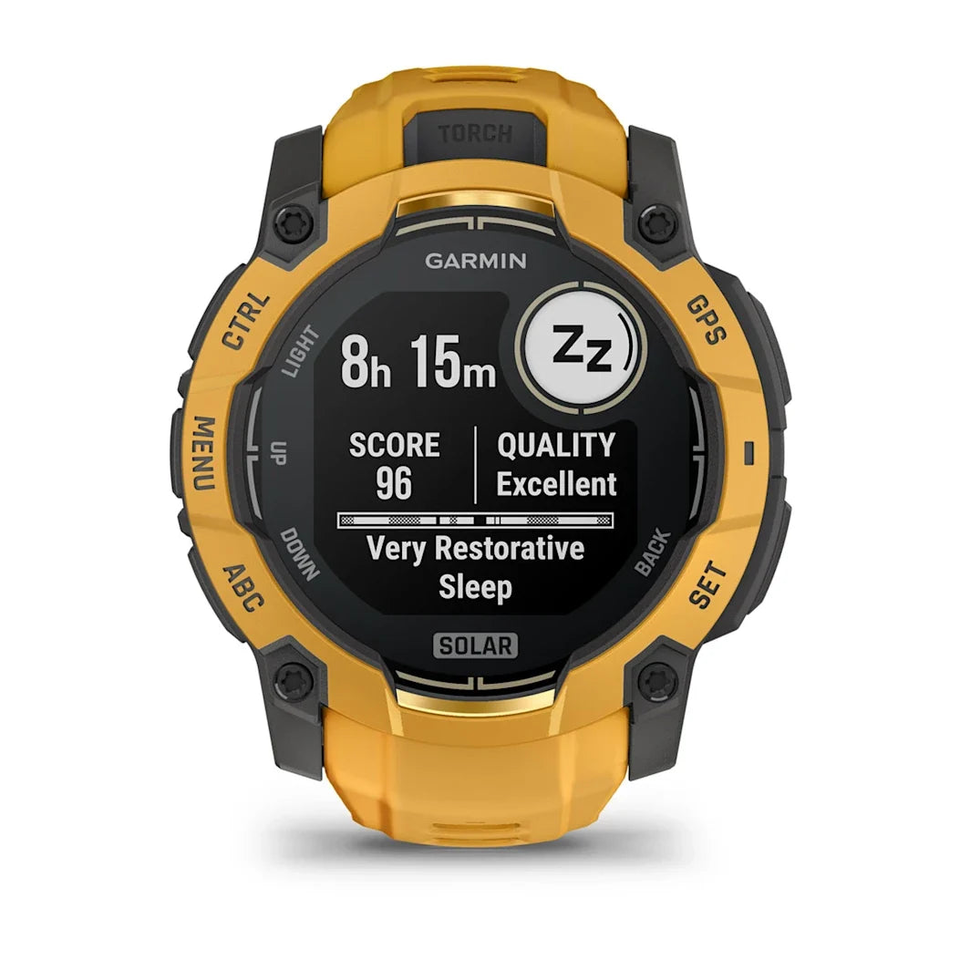 Garmin Instinct 3 – 50 mm Solar Sunburst with Sunburst / Gray Band