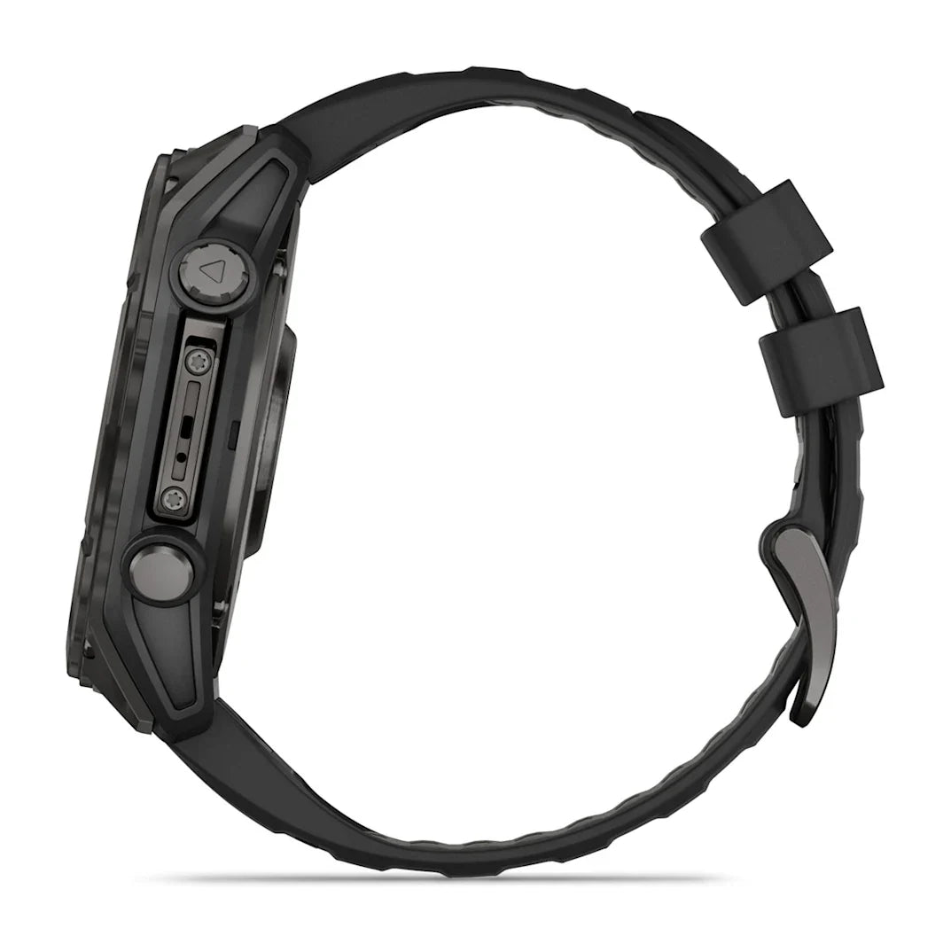 Garmin fēnix 8 – 51 mm AMOLED Sapphire Carbon Gray DLC Titanium with Black / Pebble Gray