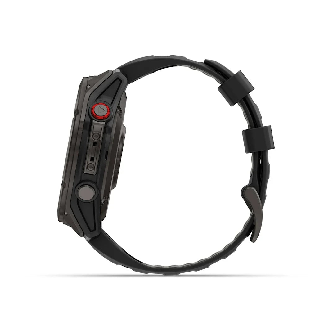 Garmin fēnix 8 Pro 51 mm AMOLED Sapphire Carbon Gray DLC Titanium with Black / Pebble Gray Silicone Band