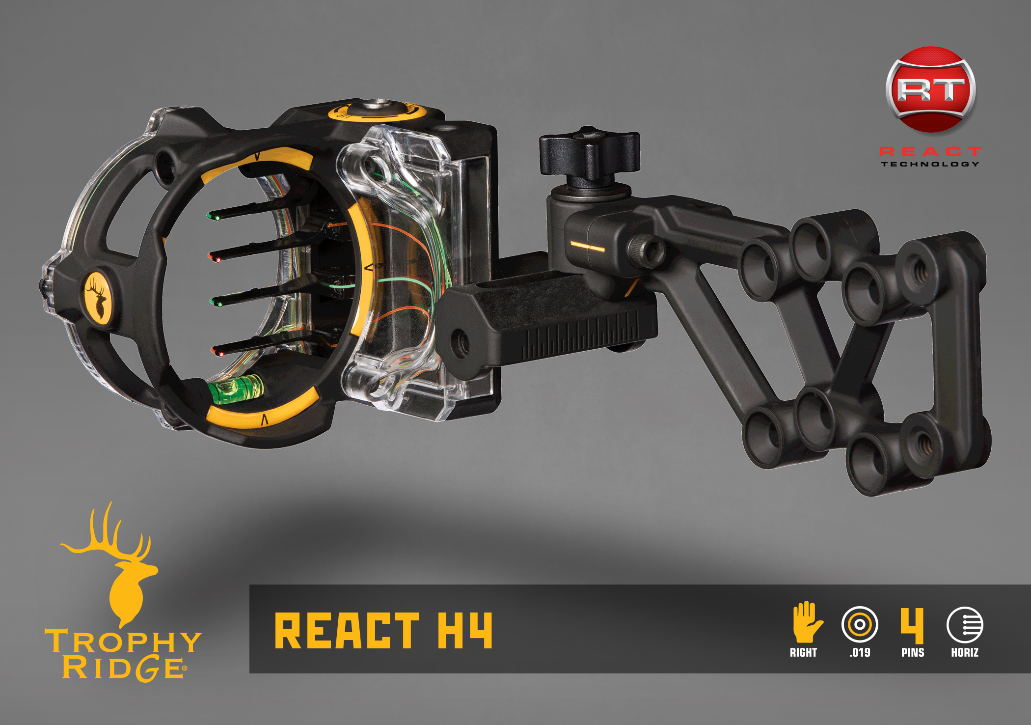 Trophy Ridge React® H4 Bow Sight - Right Hand / .019