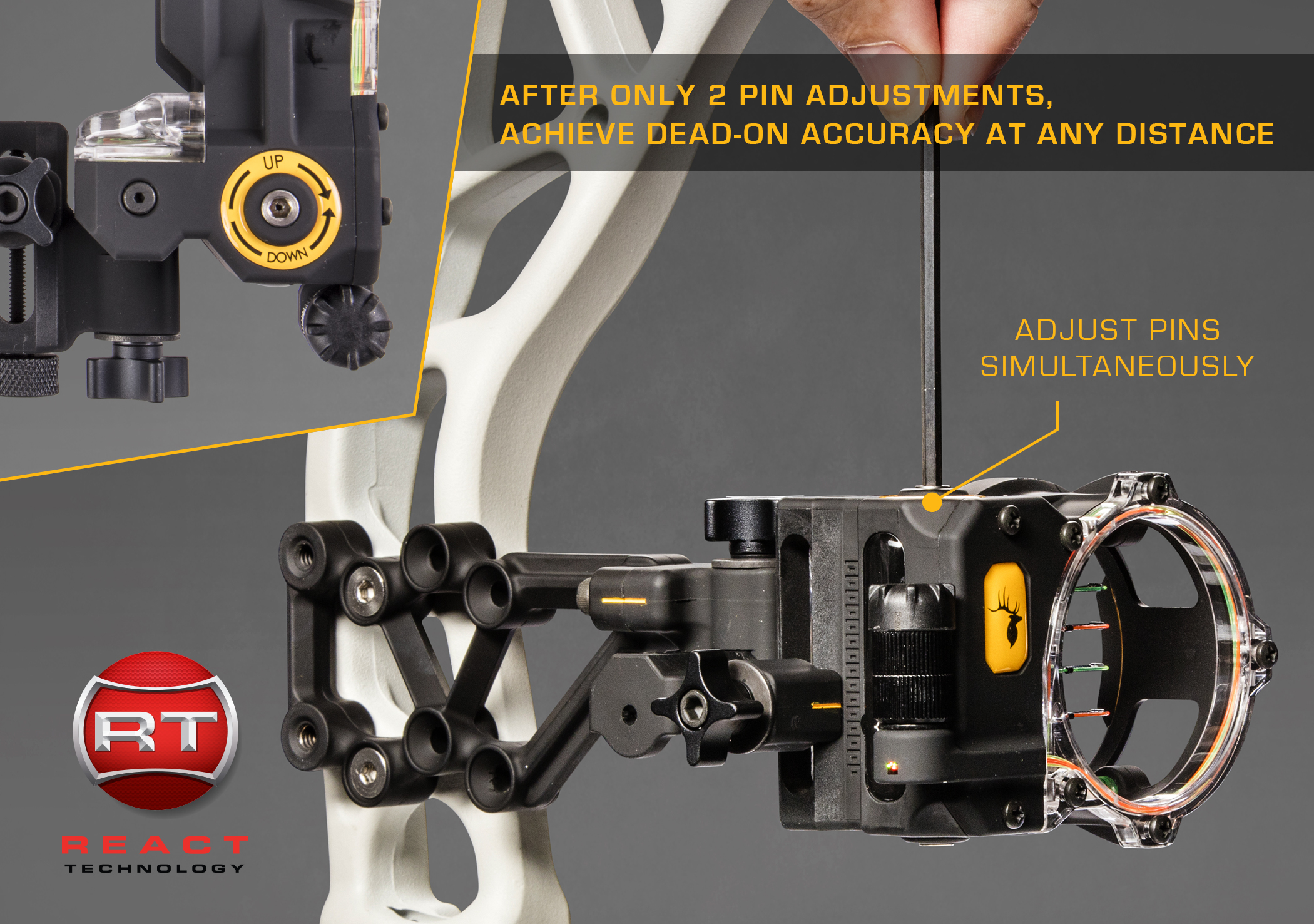 Trophy Ridge React® H4 Bow Sight - Right Hand / .019