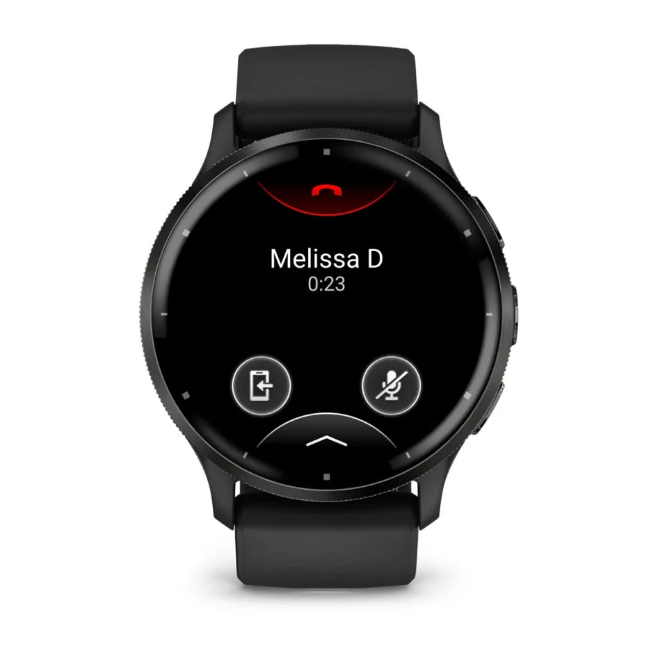Garmin Venu 3 Slate Stainless Steel Bezel with Black Case and Silicone Band Smartwatch
