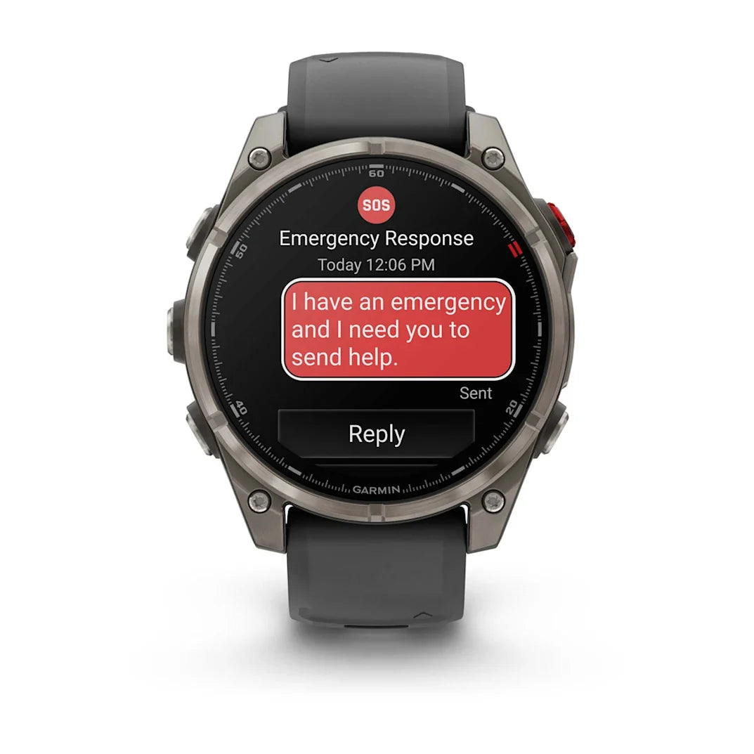 Garmin fēnix 8 Pro 47 mm AMOLED Sapphire Titanium with Graphite / Black Silicone Band