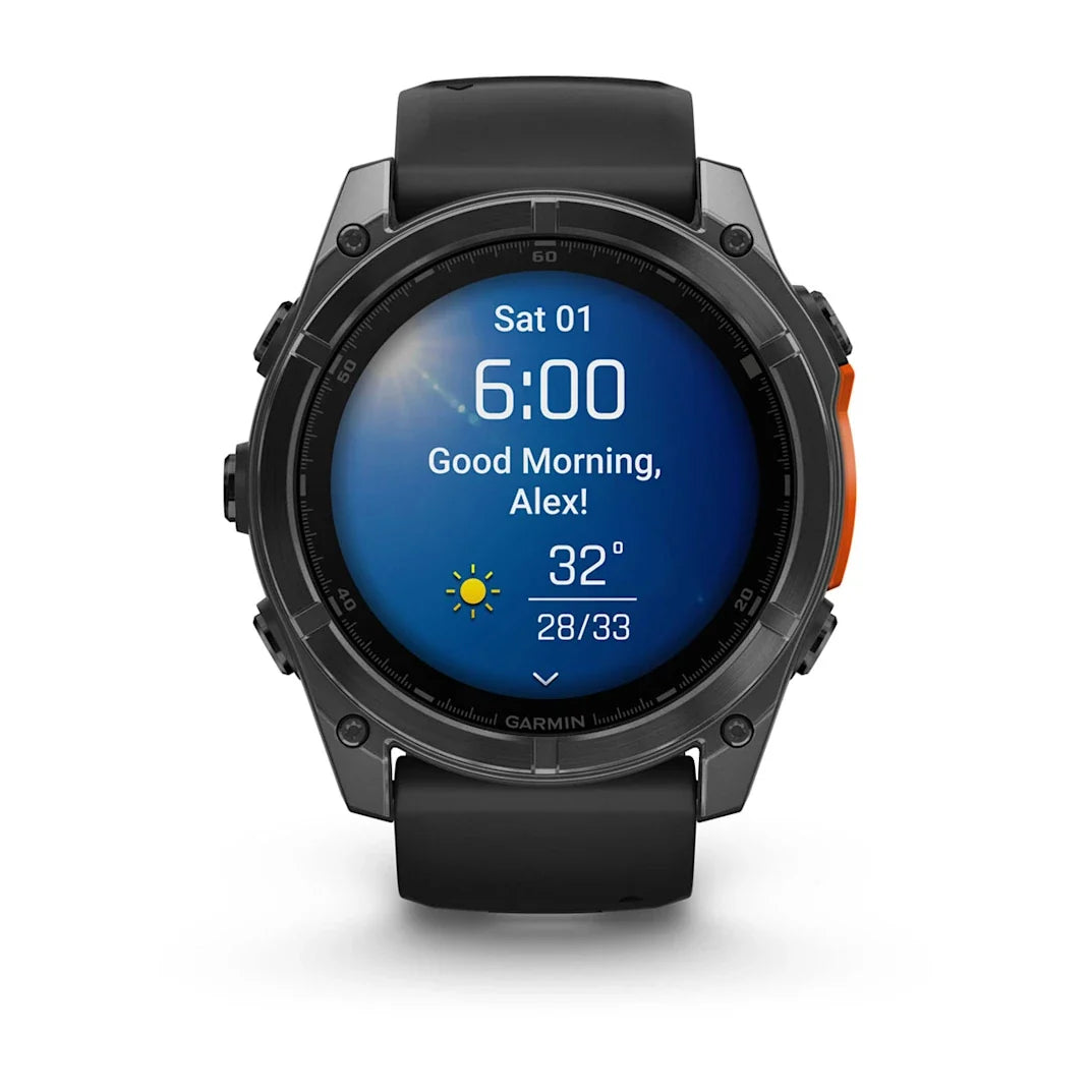 Garmin fēnix 8 – 51 mm AMOLED Slate Gray with Black Silicone Band