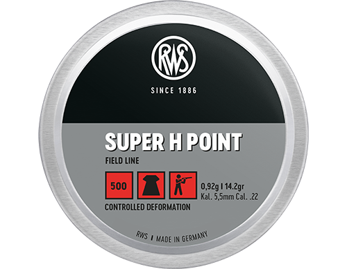 RWS Super-H-Point .22 Cal 14.2gr Pellets – 500 Count