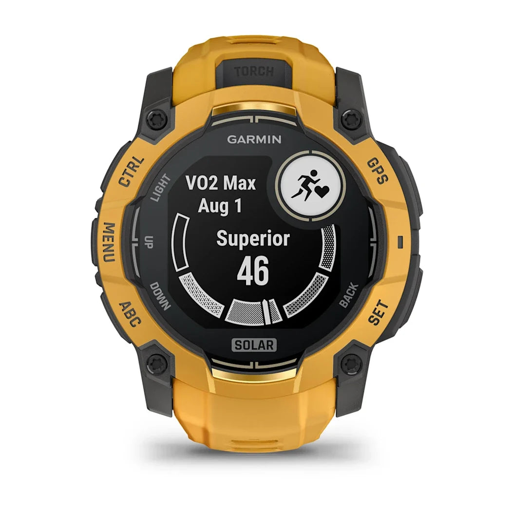 Garmin Instinct 3 – 50 mm Solar Sunburst with Sunburst / Gray Band