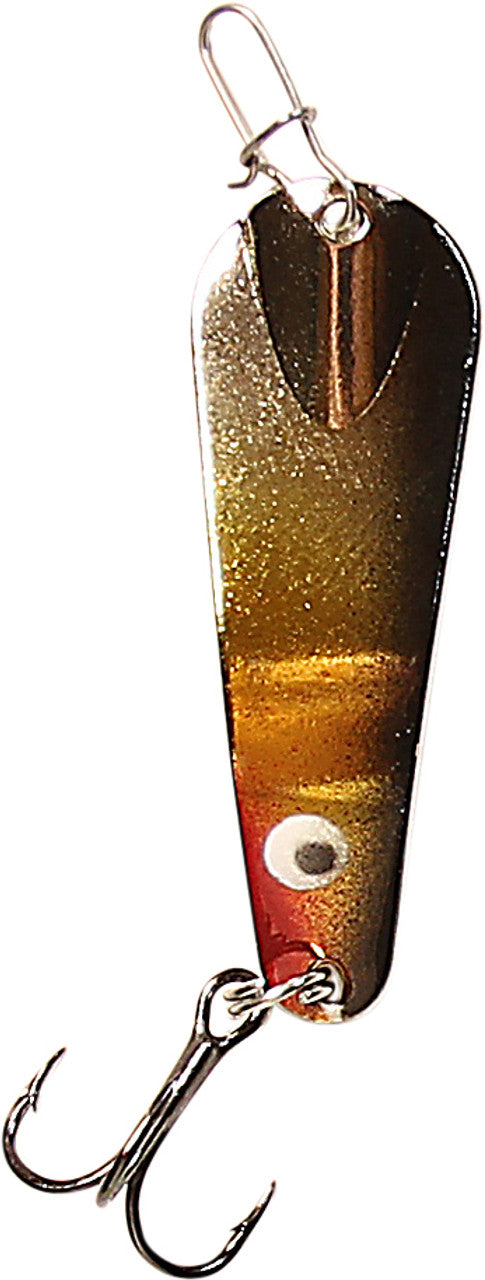 Custom Jigs & Spins Slender Spoon Pro Painted 2.25 1/4 oz Gold Alewife