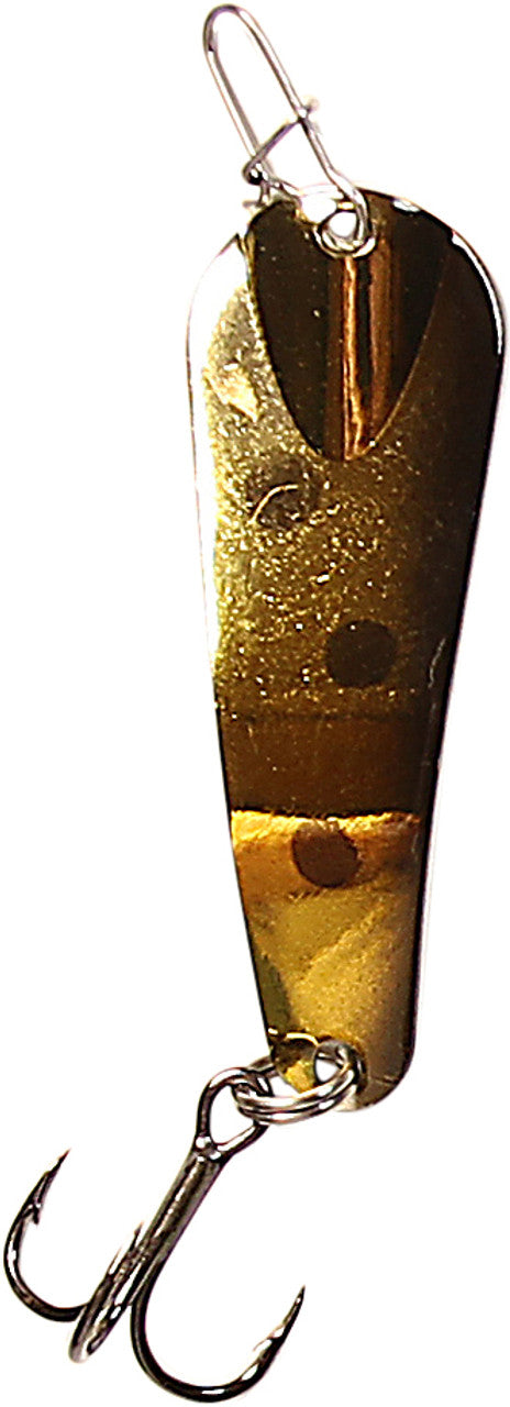 Custom Jigs & Spins Slender Spoon Pro Painted 2.25 1/4 oz Gold Alewife