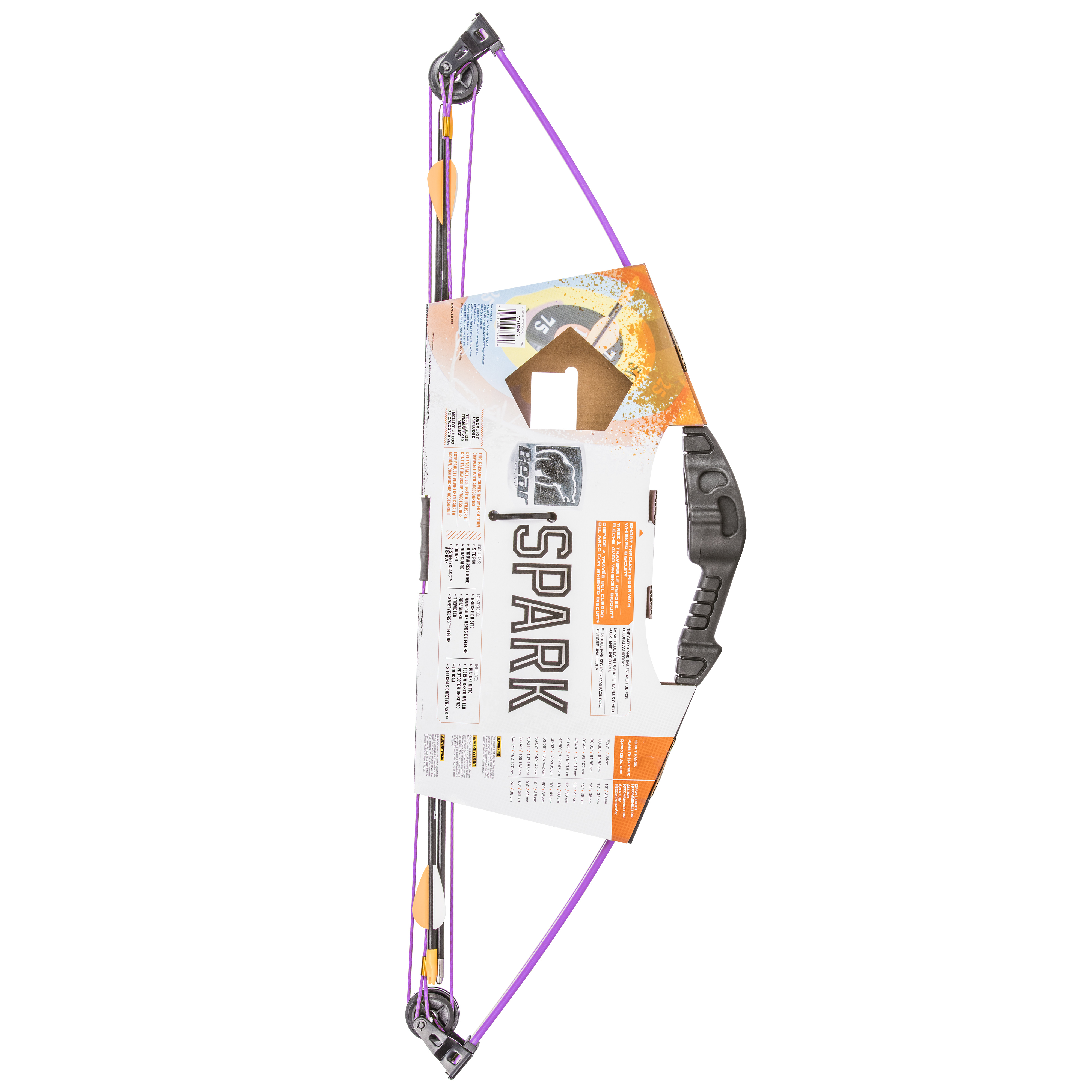 Bear Archery Spark Youth Bow - Flo Purple / Both / Continuous up to 10 lbs.