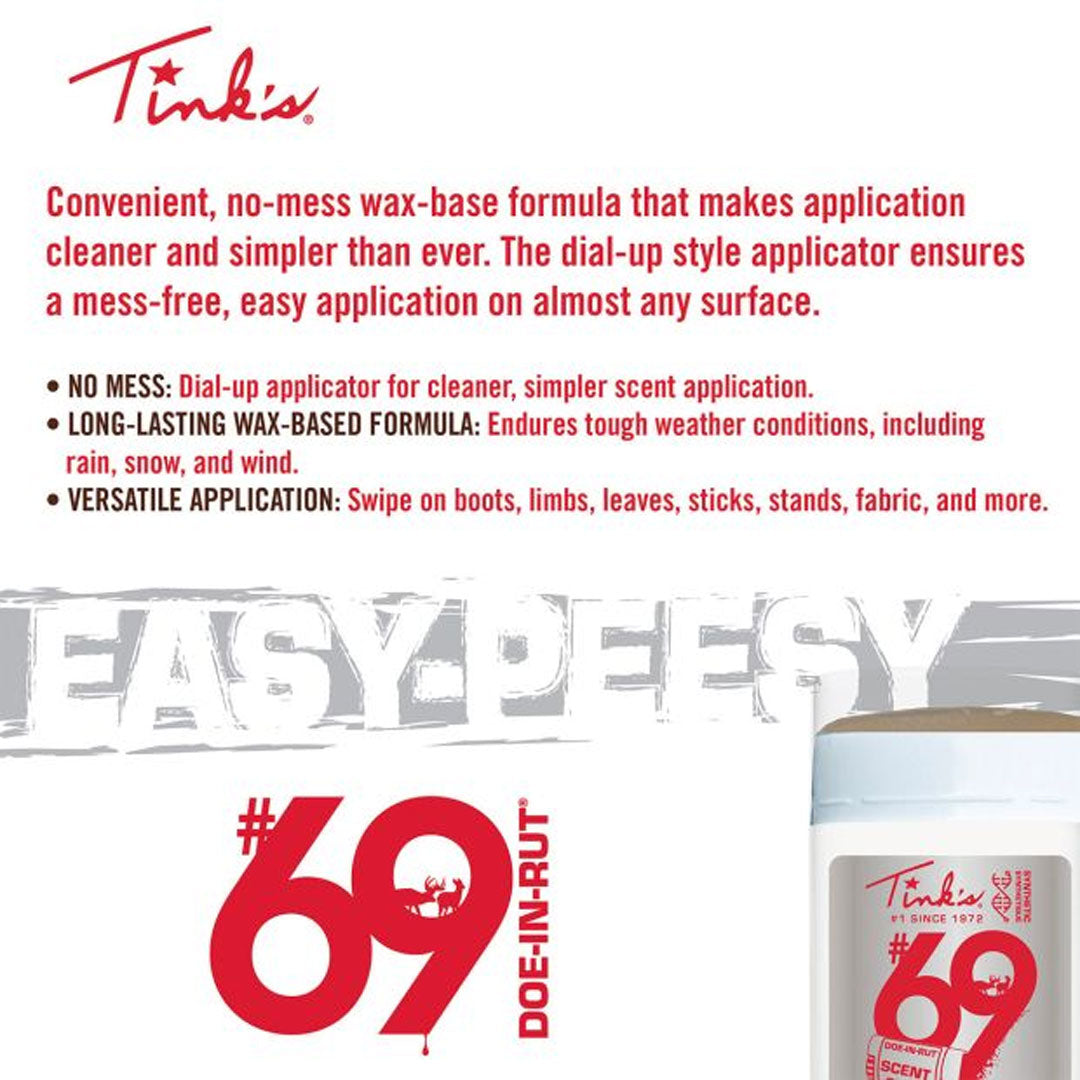 Tink's #69 Doe-In-Rut Synthetic Scent Stick 2.75 oz