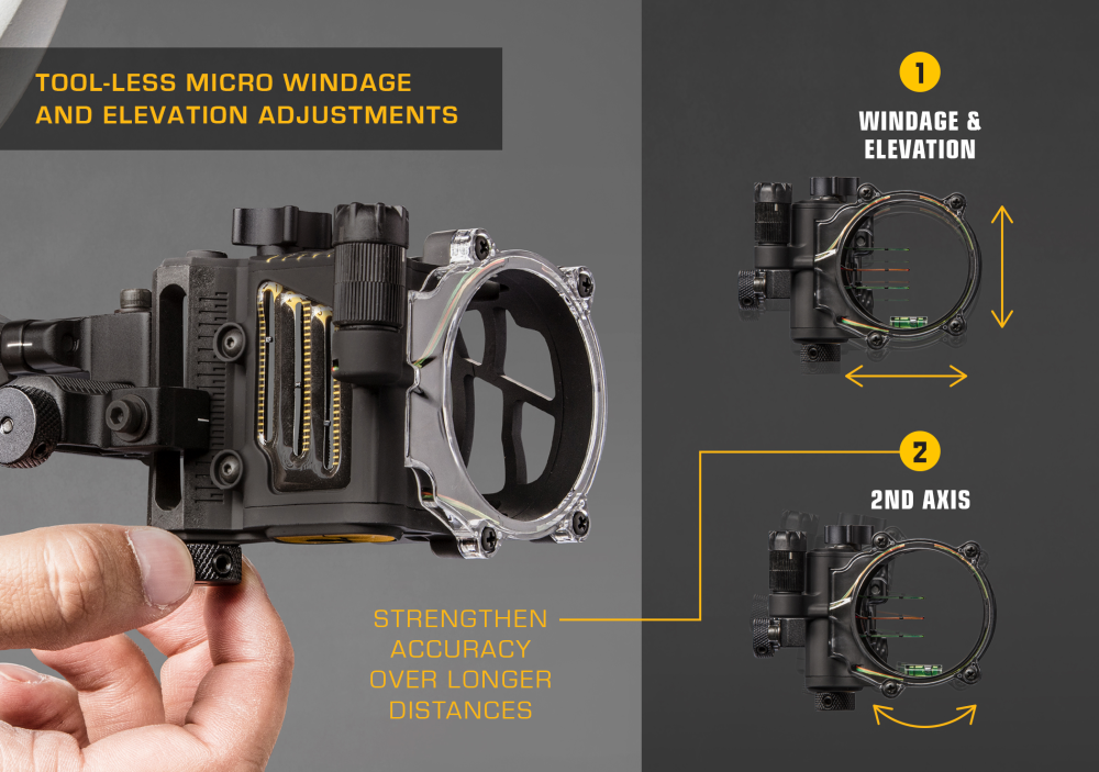 Trophy Ridge Fix Bow Sight - Black / .019 / 3