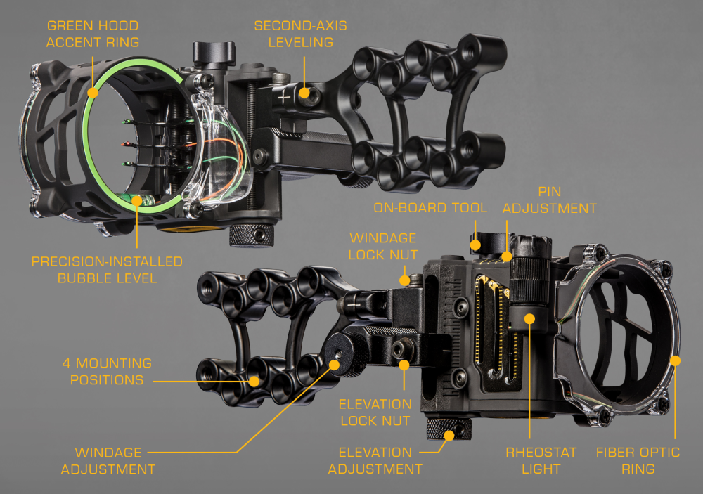 Trophy Ridge Fix Bow Sight - Black / .019 / 3