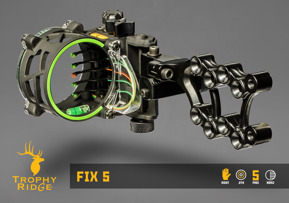 Trophy Ridge Fix Bow Sight - Black / .019 / 5