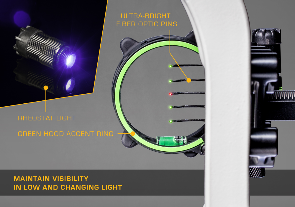 Trophy Ridge Fix Bow Sight - Black / .019 / 5