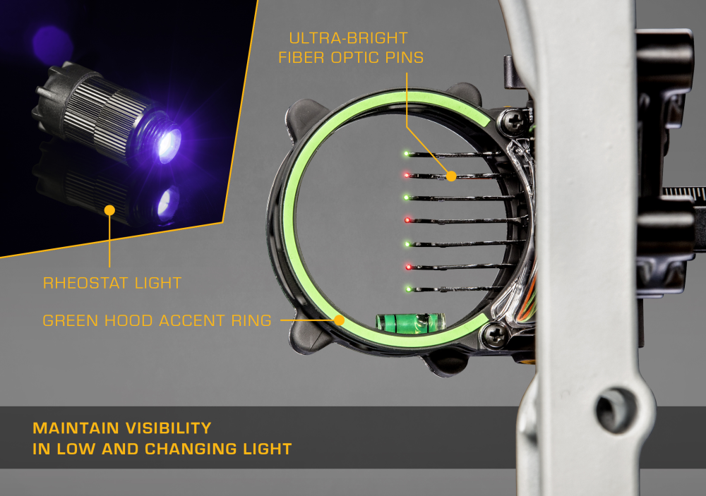 Trophy Ridge Fix Bow Sight - Black / .019 / 7