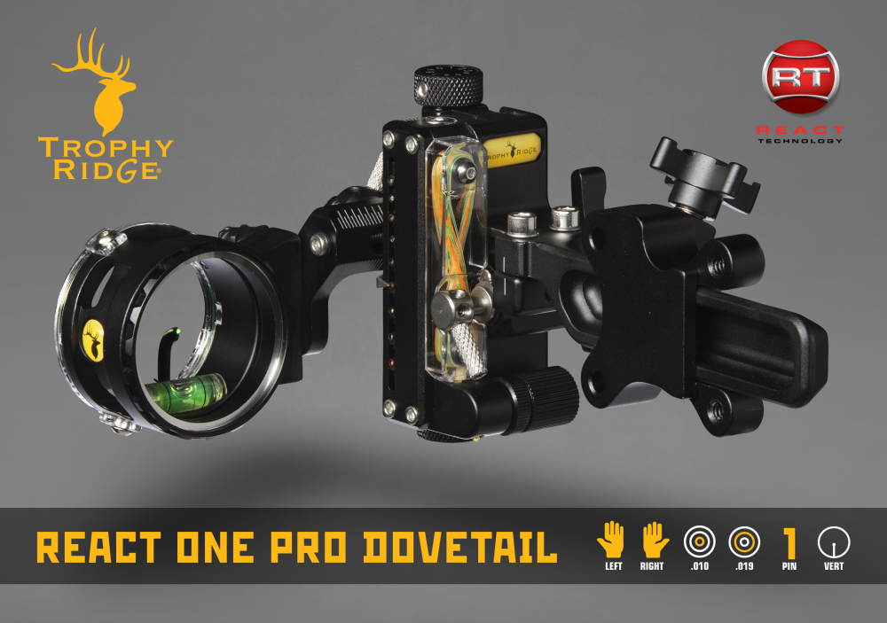 Trophy Ridge React® One Pro Dovetail Bow Sight - Right Hand / .010