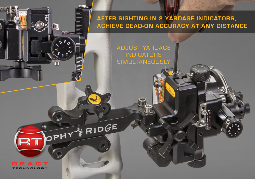 Trophy Ridge React® One Pro Dovetail Bow Sight - Right Hand / .010