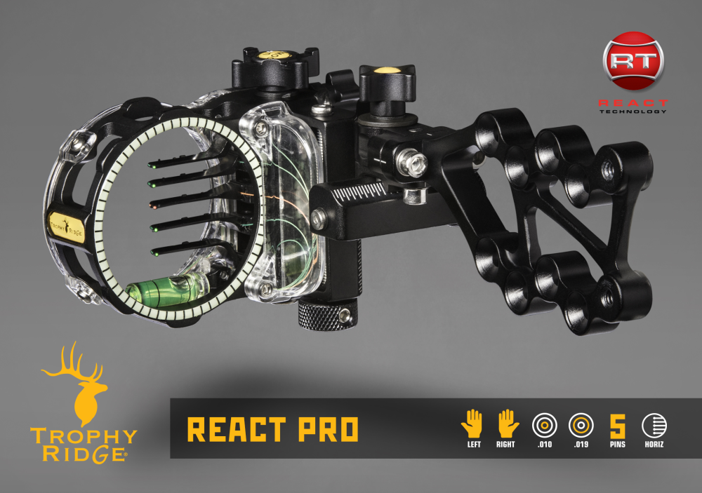Trophy Ridge React® Pro Bow Sight - Black / Left Hand / .019